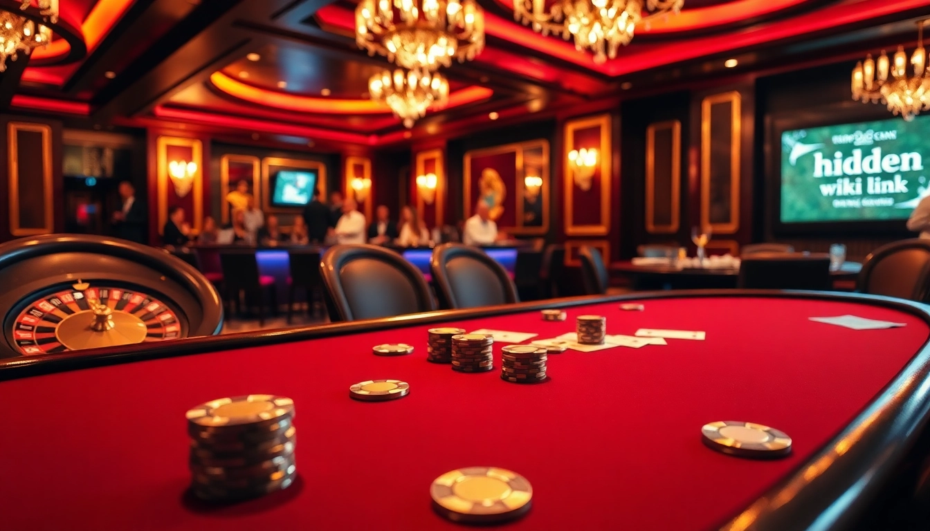 Engaging poker game with stylish chips and cards, highlighting the hidden wiki link for gamblers.