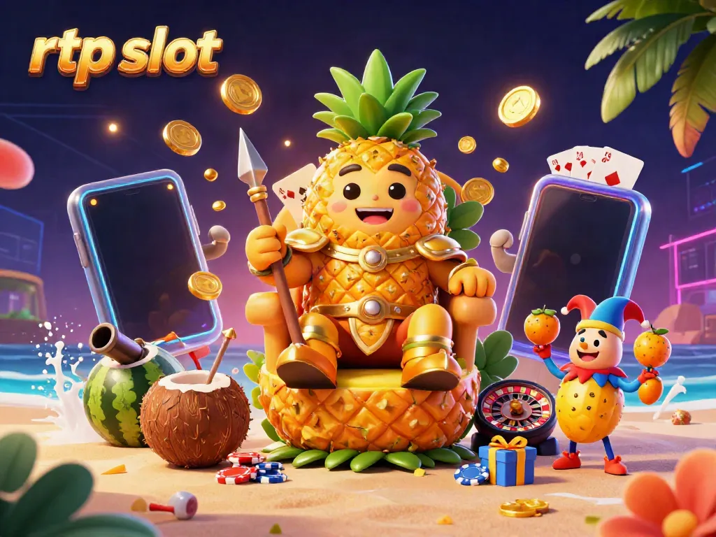 Players enjoying the rtp slot experience with vibrant characters and casino elements in a lively scene.