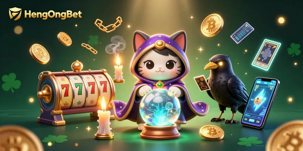 Engage with HengOngBet's dynamic slots experience through immersive casino-themed illustration.