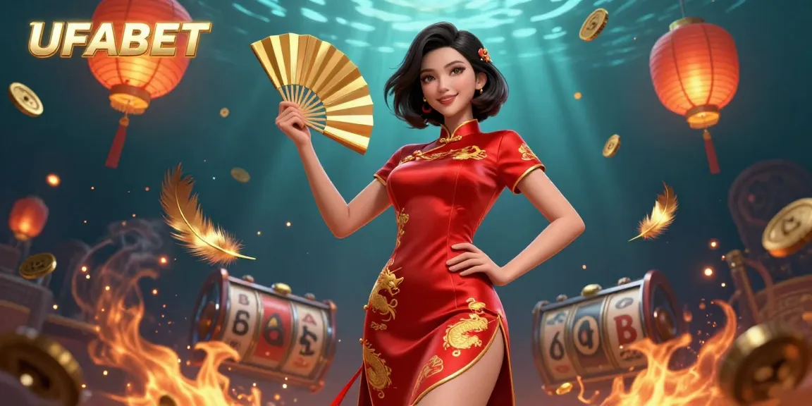 Spin and win big with UFABET's vibrant slot game scene featuring festive elements and captivating visuals.