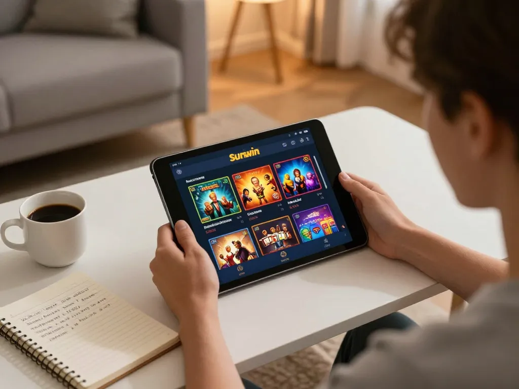 Players enjoy online gaming on Sunwin platform with strategies on display.