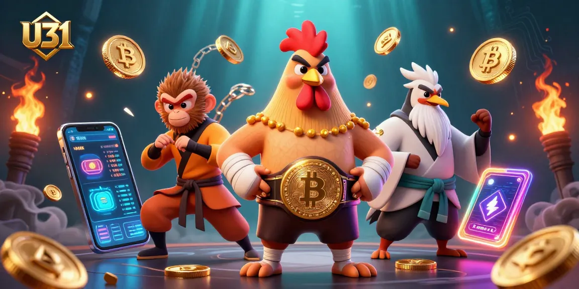 Engage with U31 online casino, showcasing vibrant characters and crypto-themed elements.