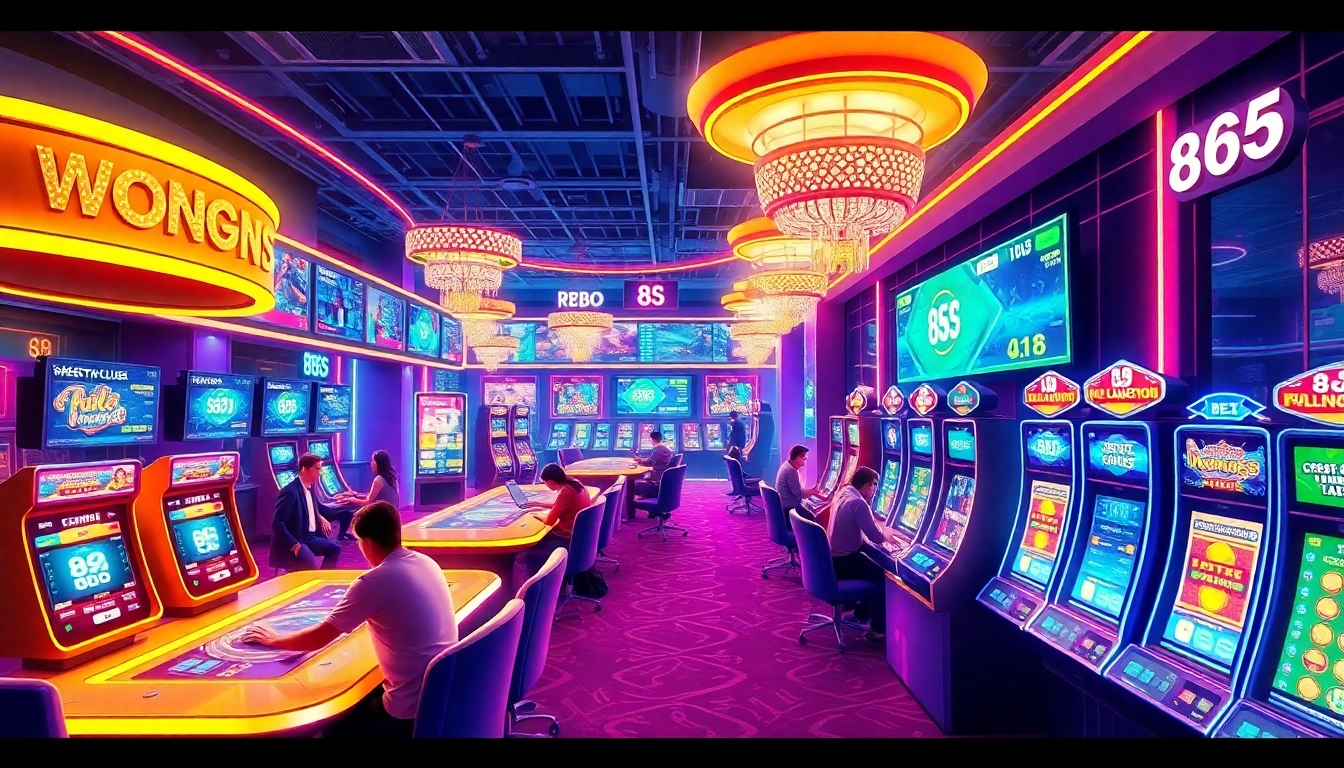 The dynamic online gambling scene at 8S, featuring vibrant casino games and exciting betting options.
