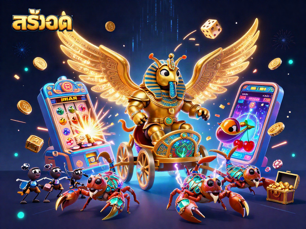 Experience the thrill of สล็อต gaming with a golden pharaoh beetle and jackpot burst!