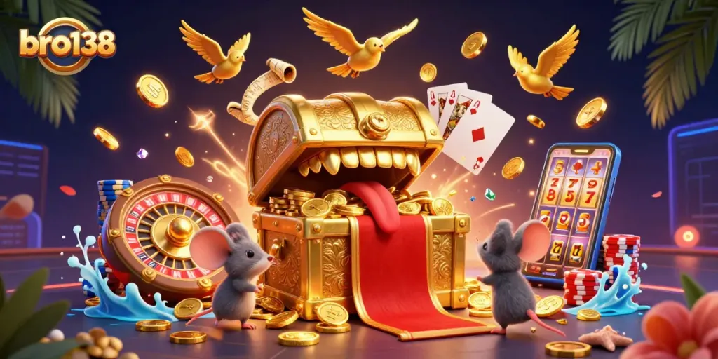 Experience thrilling gameplay and epic wins with bro138 in this vibrant casino scene.