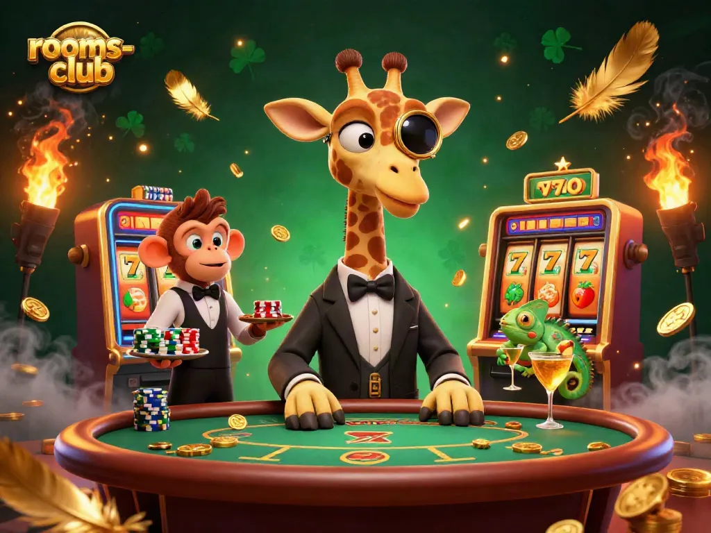 Permainan slot di platform rooms-club dengan kartun karakter unik mengundang pemain.