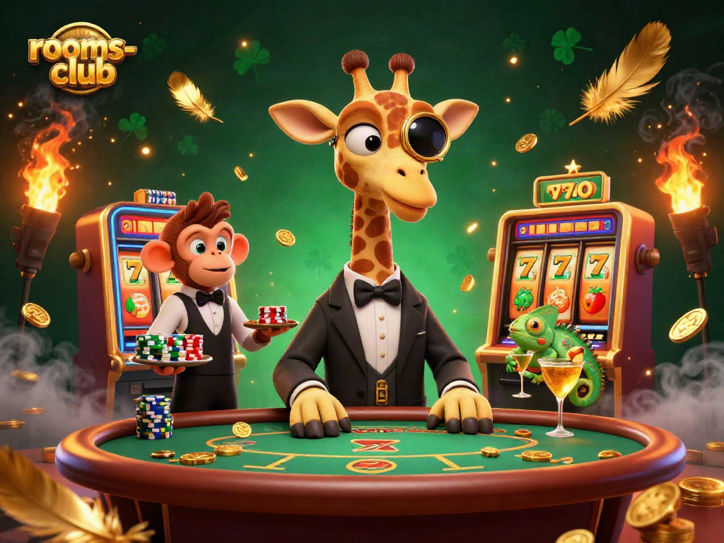 Permainan slot di platform rooms-club dengan kartun karakter unik mengundang pemain.