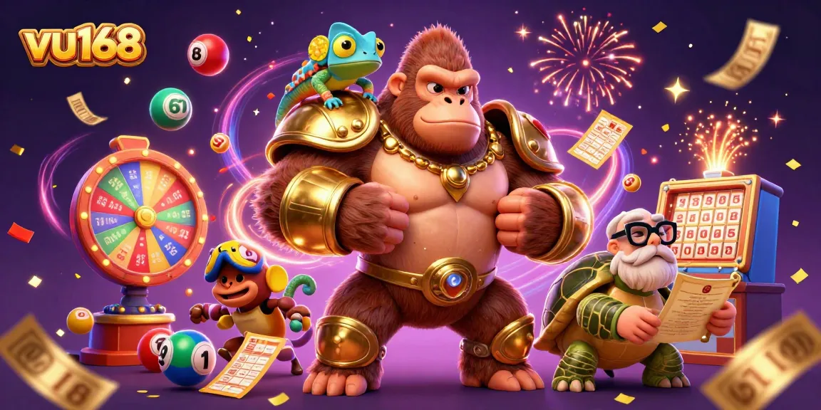 Engage in exciting betting strategies with vu168 amidst colorful gambling elements and dynamic energy.