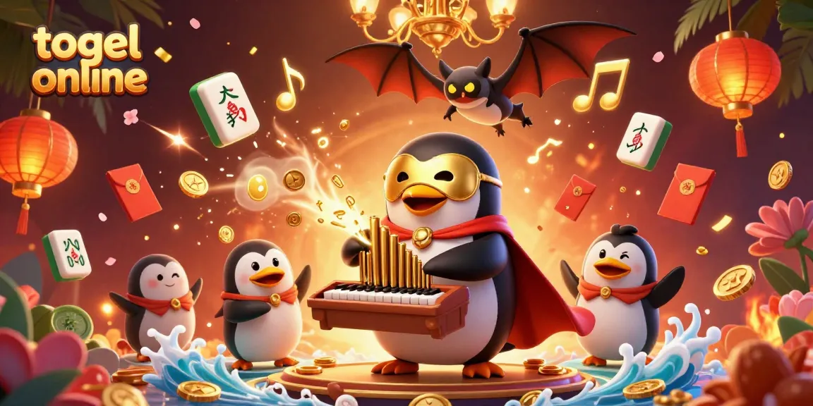 Experience the excitement of togel online with animated characters and vibrant casino elements.
