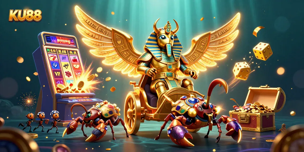 Experience the thrill of KU88 with a spectacular jackpot scene and dynamic casino elements.