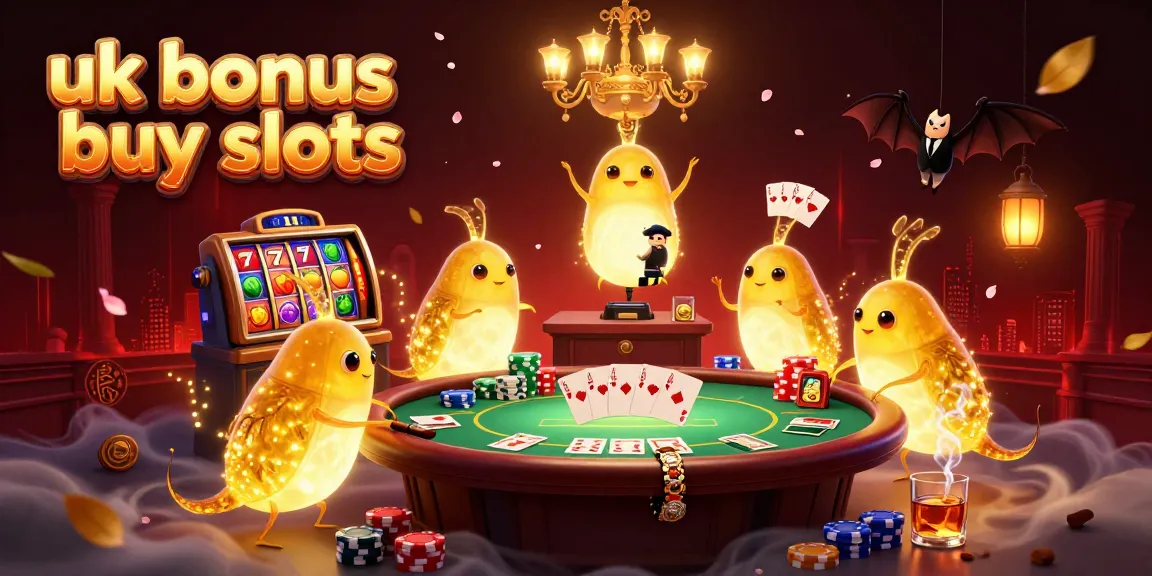 Engaging scene highlighting uk bonus buy slots with vibrant characters and casino elements illuminating the atmosphere.