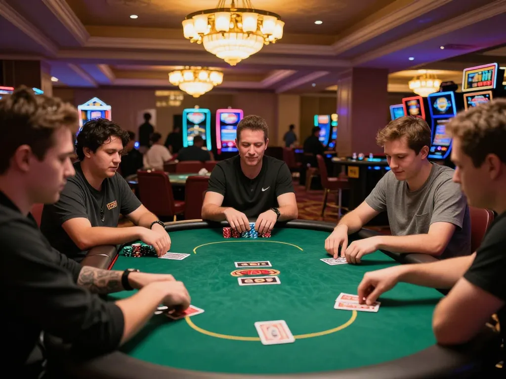 Players engaged in a strategic poker game at F168 casino, showcasing immersive gameplay.