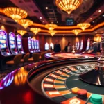 xx88 casino table with vibrant roulette wheel and poker chips for an exciting gaming experience