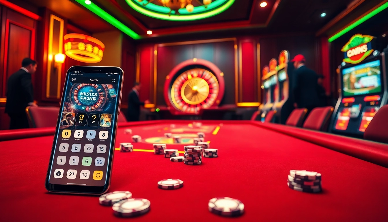 S8's luxurious casino atmosphere with poker chips and roulette for an engaging gambling experience.